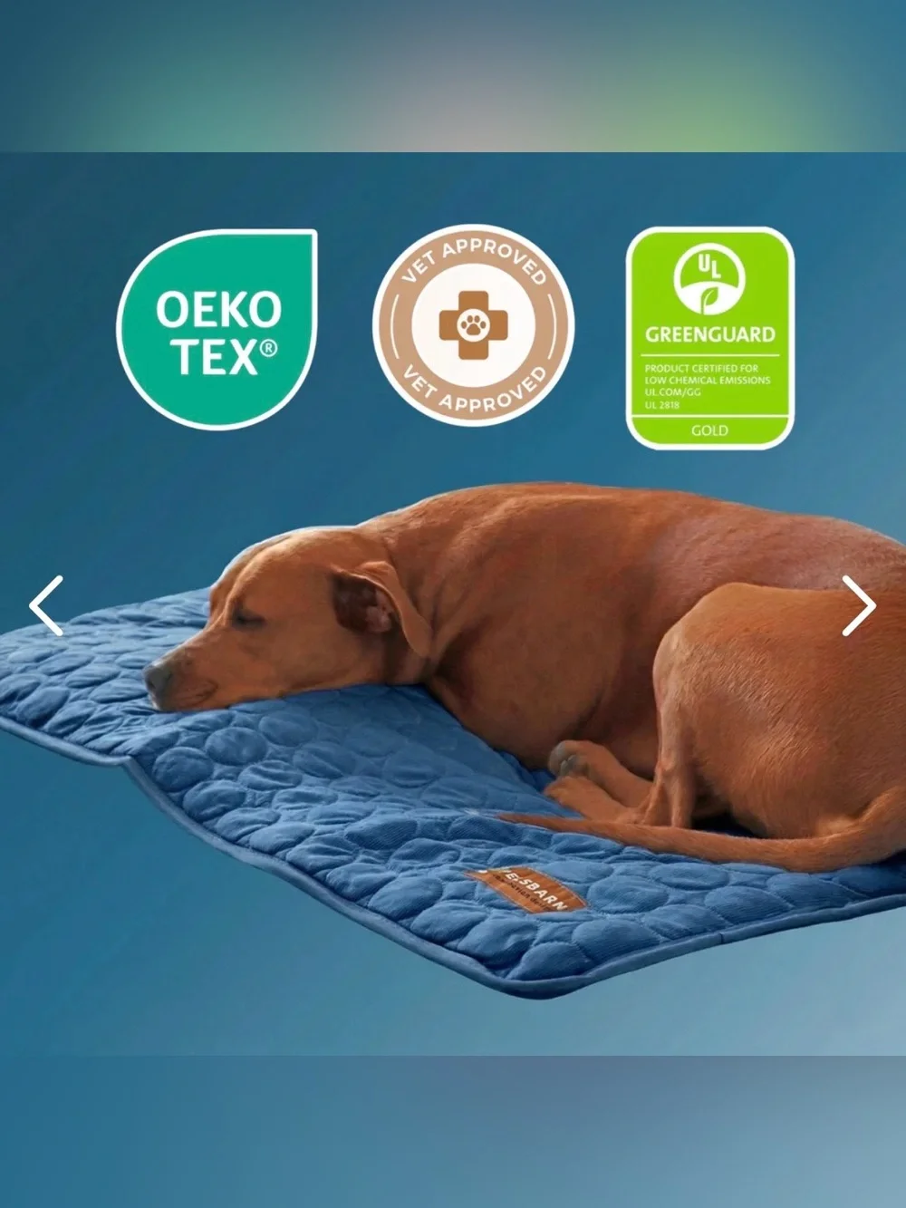 NWOT Pelsbarn Blue Cooling Dog Mat - Size Small